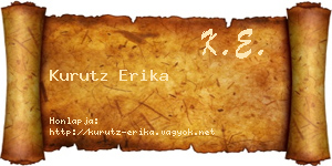 Kurutz Erika névjegykártya
