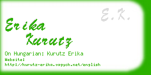 erika kurutz business card